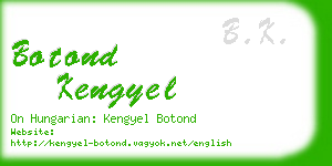 botond kengyel business card